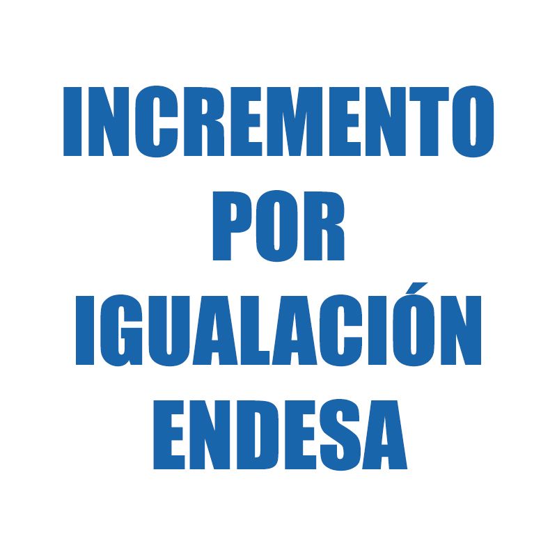 ENDESA INCREMENTO IGUALACIÓN