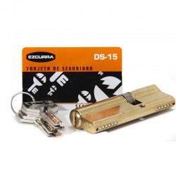 Cilindro, tarjeta y llaves de cilindro Ezcurra de seguridad modelo DS-15 90
