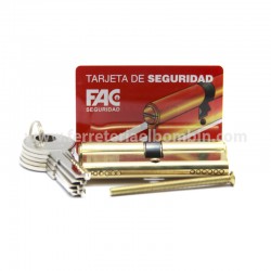Pack cilindro FAC 40x40mm con su 5 llaves y tarjeta de seguridad