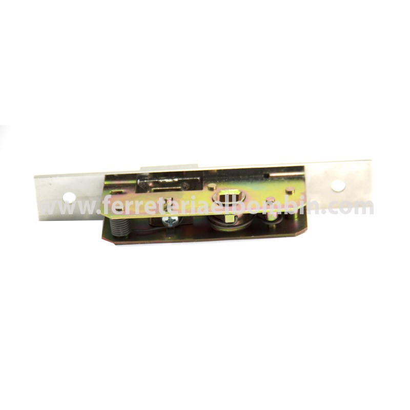 Cerradura Lince 5563 De Embutir Para Perfiles Estrechos - Niquelada, Picaporte Reversible, Nueca 8 Mm