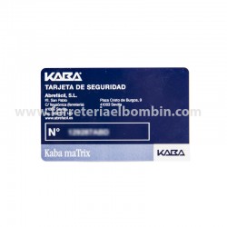 Tarjeta de seguridad de cilindro Kaba Matrix