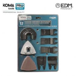 Kit 17 accesorios para herramienta multifuncional de referencia 08765 de la marca Koma Tools